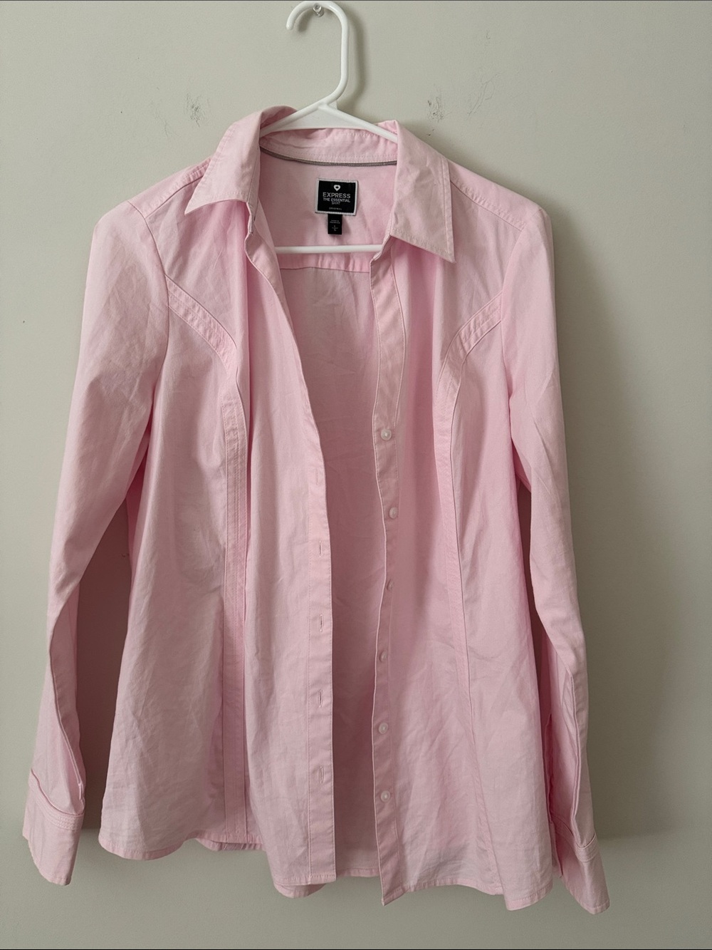 Express Women’s Soft Pink Button-Down Shirt